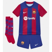 Dres Barcelona Frenkie de Jong #21 Domaci za djecu 2023-24 Kratak Rukav (+ kratke hlače)